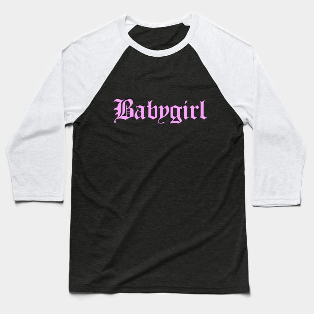 babygirl Baseball T-Shirt by kooarla